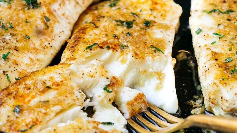 Wild Alaskan Garlic Butter Halibut – Kohne Family Seafoods